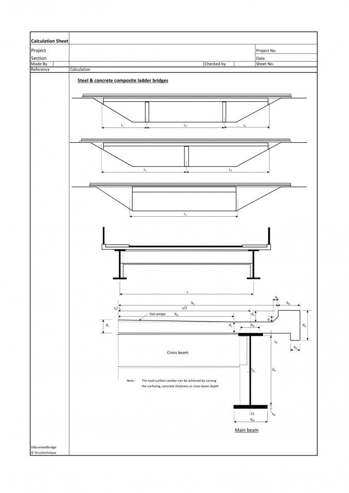 Steel and concrete composite bridges ladder deck