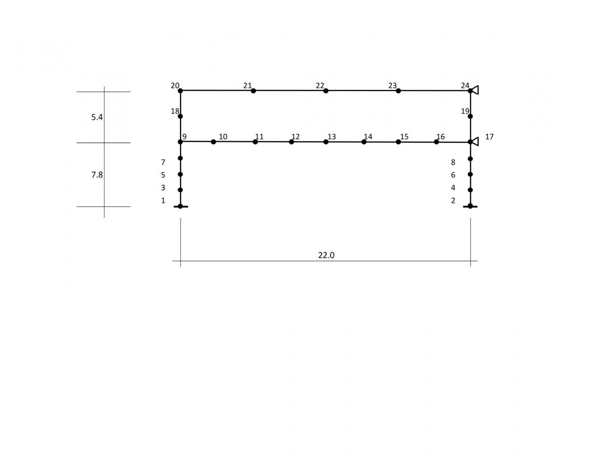 Buckling plane frame